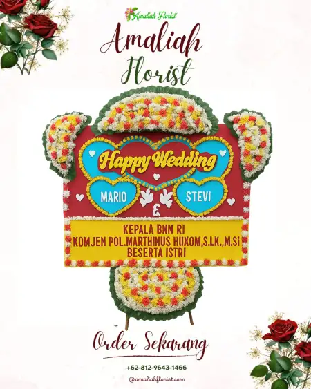 Papan Bunga Pernikahan Selisihan